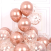 Rose-Gold Chrome Confetti Balloons