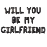 Black-Will You Be My Girlfriend-Foil Balloons