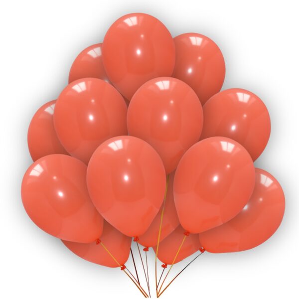 Coral Red-Plain-Balloons