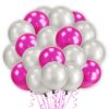 Hot Pink & Silver-Metallic-Balloons