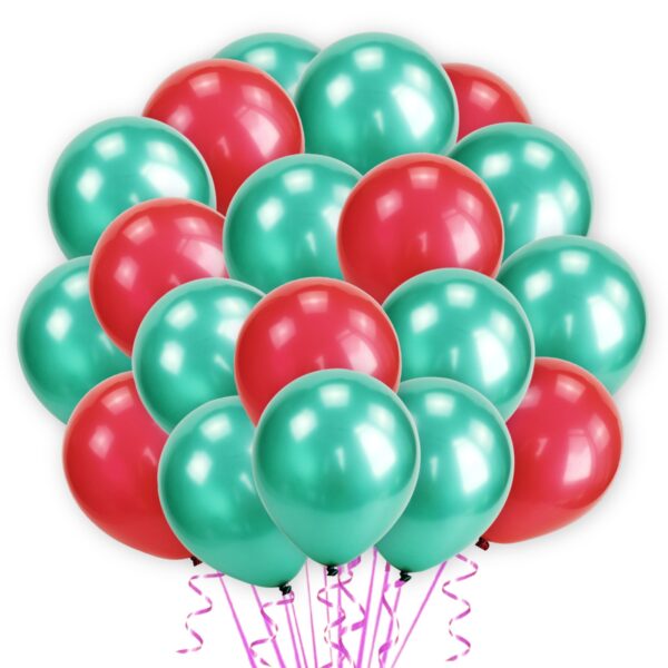 Red & Green-Metallic-Balloons