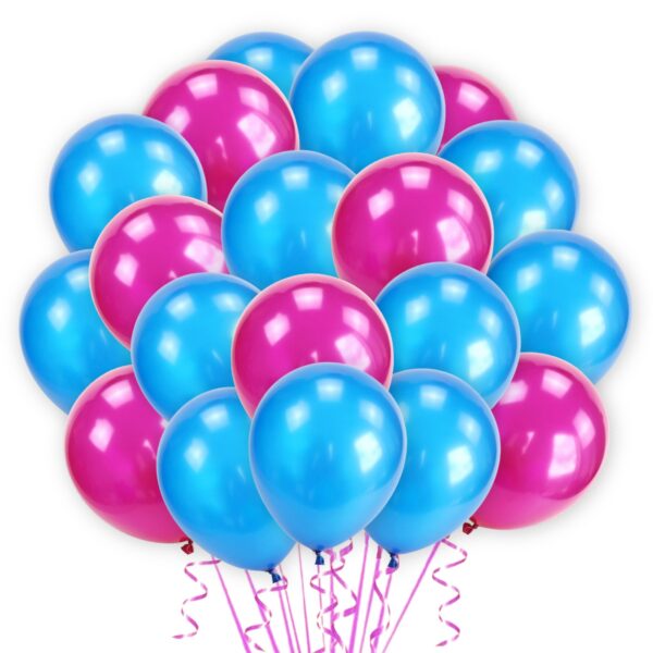Blue & Hot Pink-Metallic-Balloons