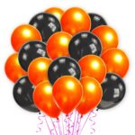 Orange & Black-Metallic-Balloons