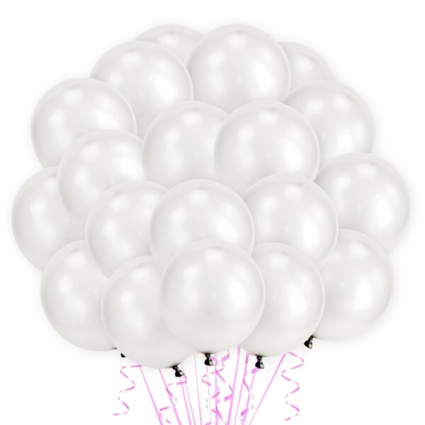 White-Metallic-Balloons
