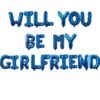 Blue-Will You Be My Girlfriend-Foil Balloons