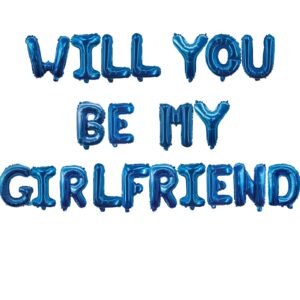 Blue-Will You Be My Girlfriend-Foil Balloons