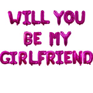Pink-Will You Be My Girlfriend-Foil Balloons