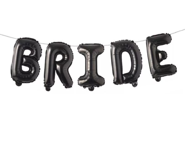 Black-Bride-Foil Balloons