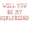 Rose Gold-Will You Be My Girlfriend-Foil Balloons