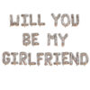 Silver-Will You Be My Girlfriend-Foil Balloons