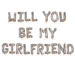 Silver-Will You Be My Girlfriend-Foil Balloons