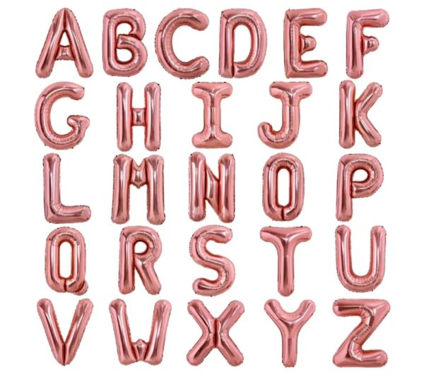 Rose Gold-Letters-Foil Balloons