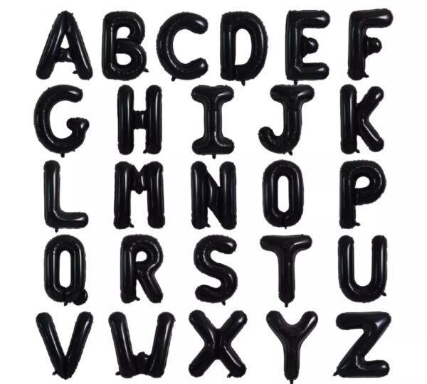 Black-Letters-Foil Balloons