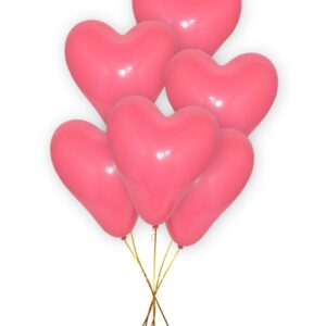 Coral Red-Heart-Shape-Balloons