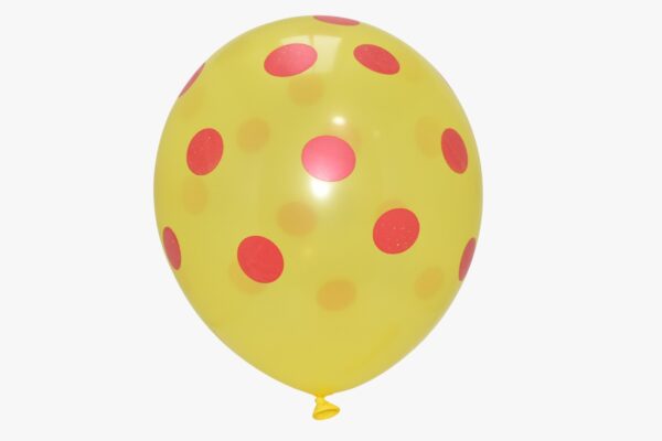 yellow With Red-Polka Dot-Balloons