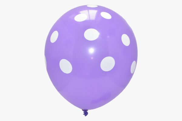 Purple With White-Polka Dot-Balloons