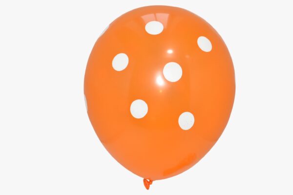 Orange With White-Polka Dot-Balloons