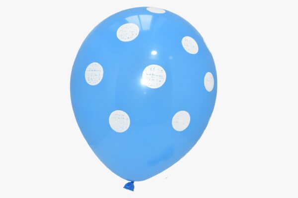 Blue With White-Polka Dot-Balloons