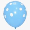 Light Blue With White-Polka Dot-Balloons
