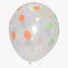 Clear With Multi-Polka Dot-Balloons