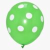 Green With White-Polka Dot-Balloons