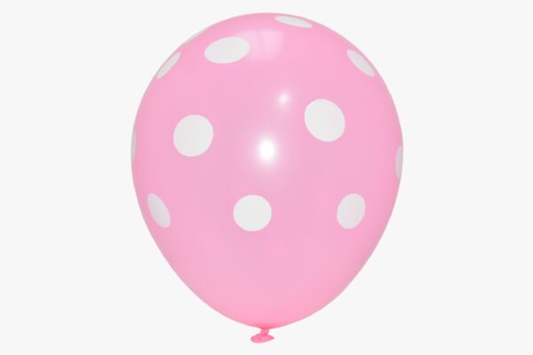 Pink With White-Polka Dot-Balloons