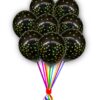 Black With Green-Polka Dot-Balloons