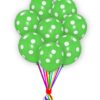 Green With White-Polka Dot-Balloons