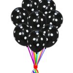 Black With White-Polka Dot-Balloons