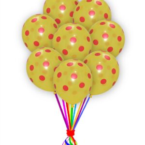 yellow With Red-Polka Dot-Balloons