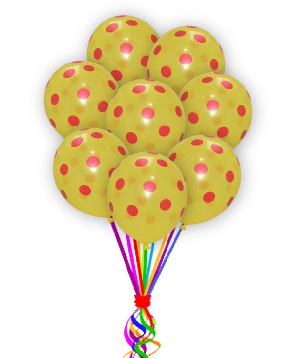 yellow With Red-Polka Dot-Balloons