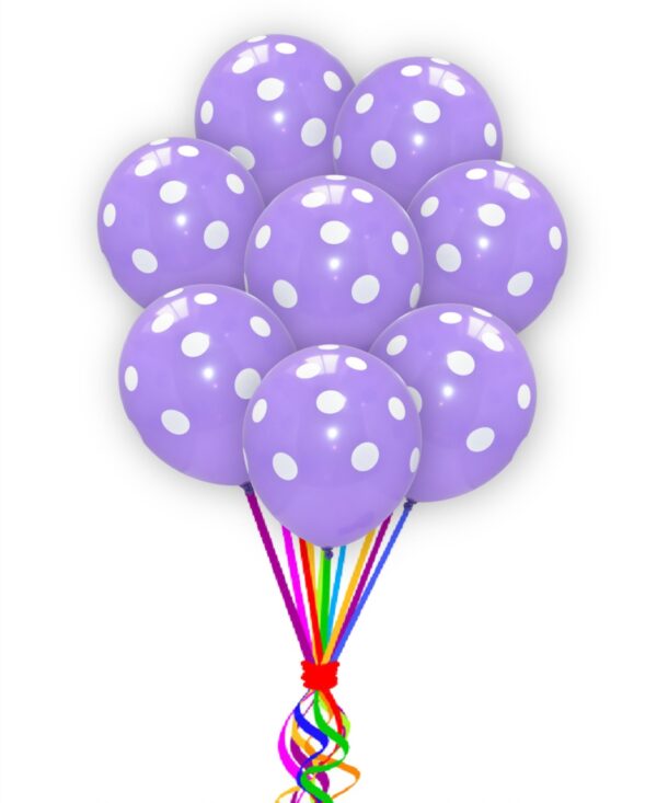 Purple With White-Polka Dot-Balloons
