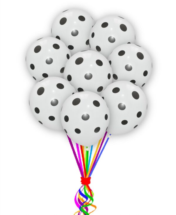 White With Black-Polka Dot-Balloons