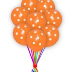 Orange With White-Polka Dot-Balloons