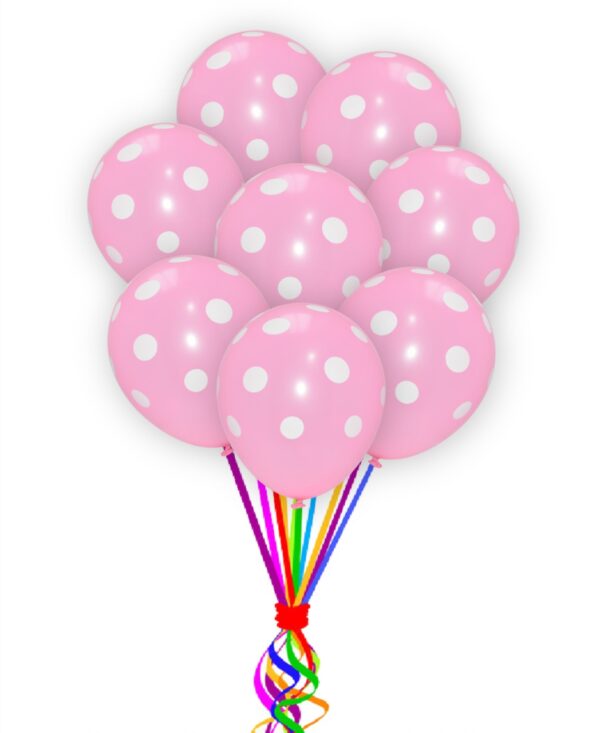 Pink With White-Polka Dot-Balloons