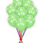 Light Green With White-Polka Dot-Balloons