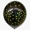Black With Green-Polka Dot-Balloons
