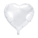 White-Heart-Foil Balloons