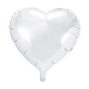 White-Heart-Foil Balloons