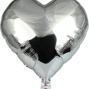 Silver-Heart-Foil Balloons
