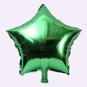 Green-Star-Foil Balloons