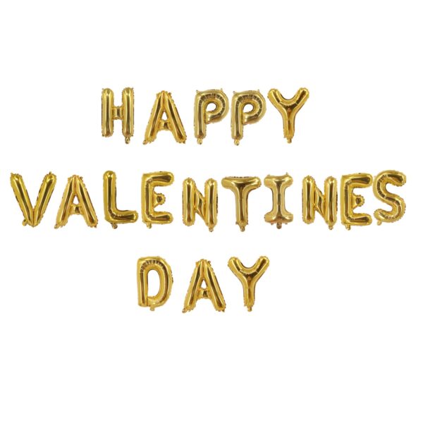 Gold-Happy Valentines Day-Foil Balloons
