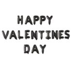 Black-Happy Valentines Day-Foil Balloons