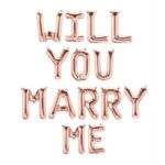 Rose Gold-Will You Marry Me-Foil Balloons