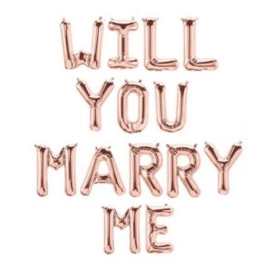 Rose Gold-Will You Marry Me-Foil Balloons