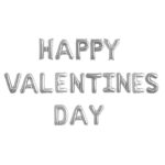Silver-Happy Valentines Day-Foil Balloons
