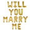 Gold-Will You Marry Me-Foil Balloons