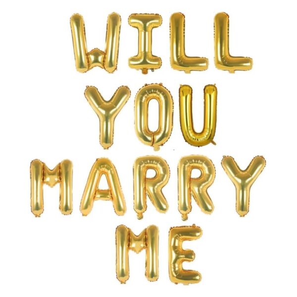 Gold-Will You Marry Me-Foil Balloons