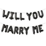 Black-Will You Marry Me-Foil Balloons