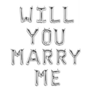 Silver-Will You Marry Me-Foil Balloons